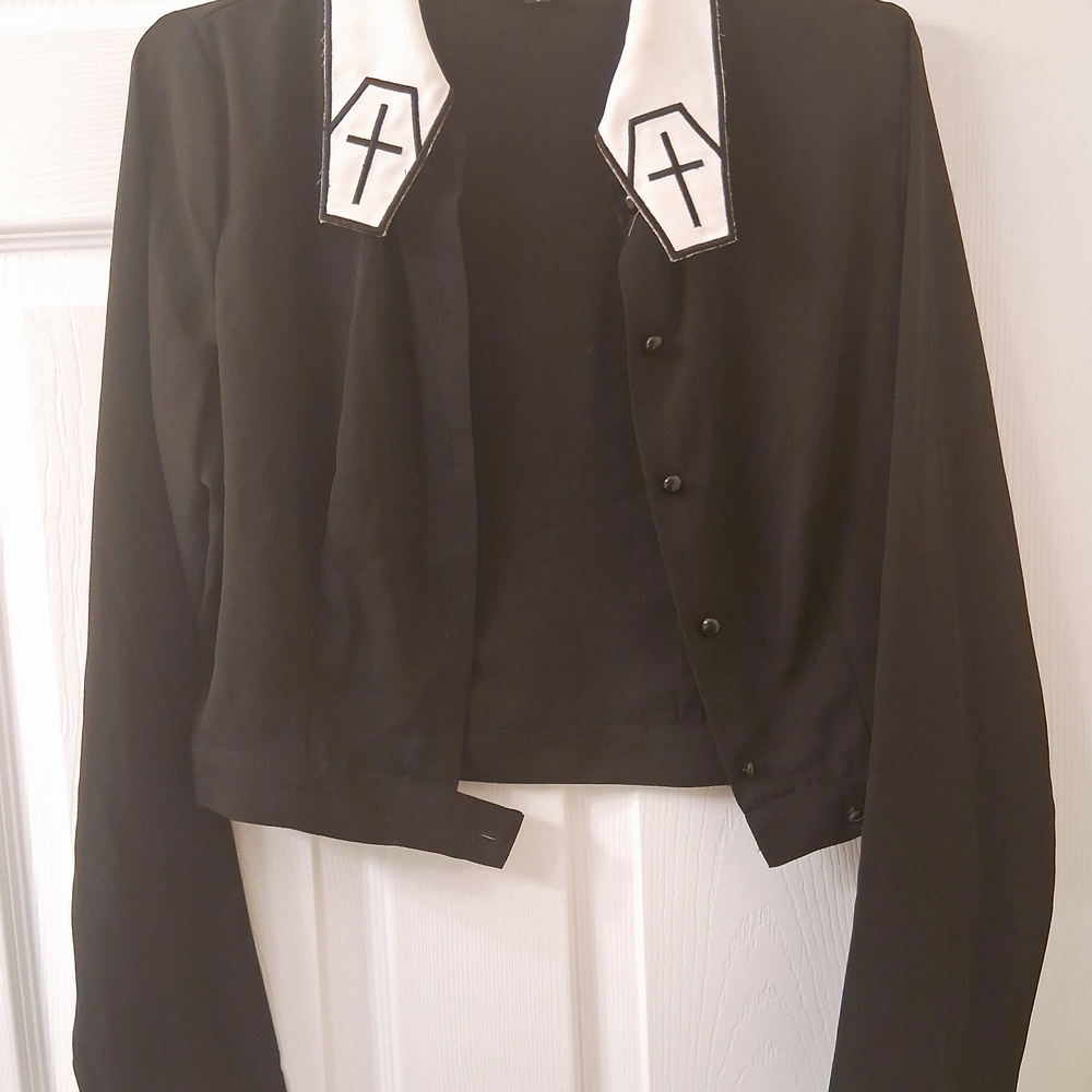 Classic Black and White Button Down Shirt